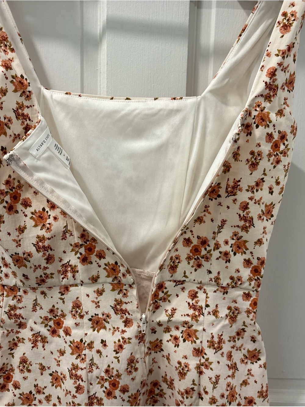 Altar’d State Women’s Adeline Tie Shoulder Floral Mini Dress Size S Cottagecore - Picture 8 of 8